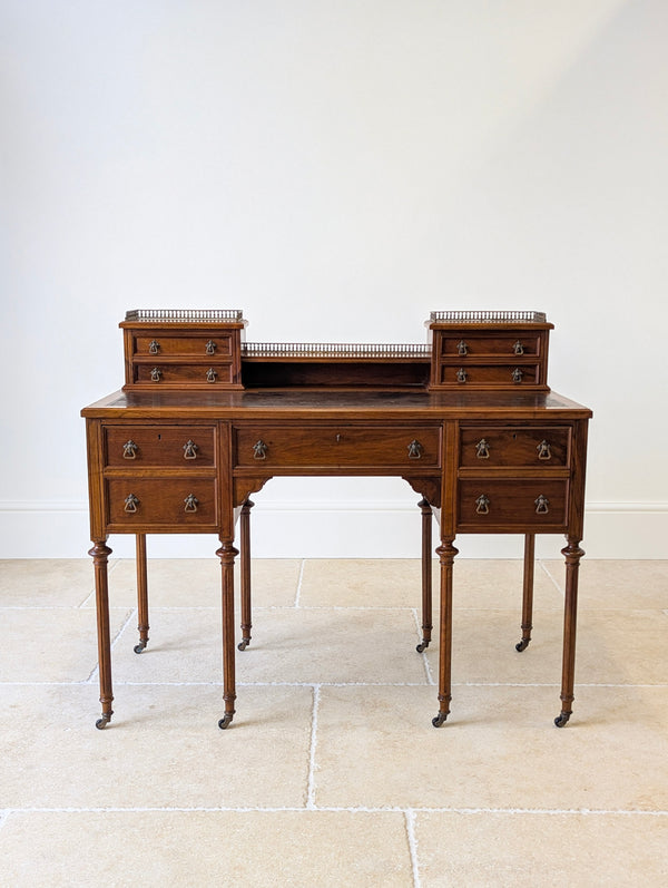 Antique Victorian Walnut Writing Desk c.1880