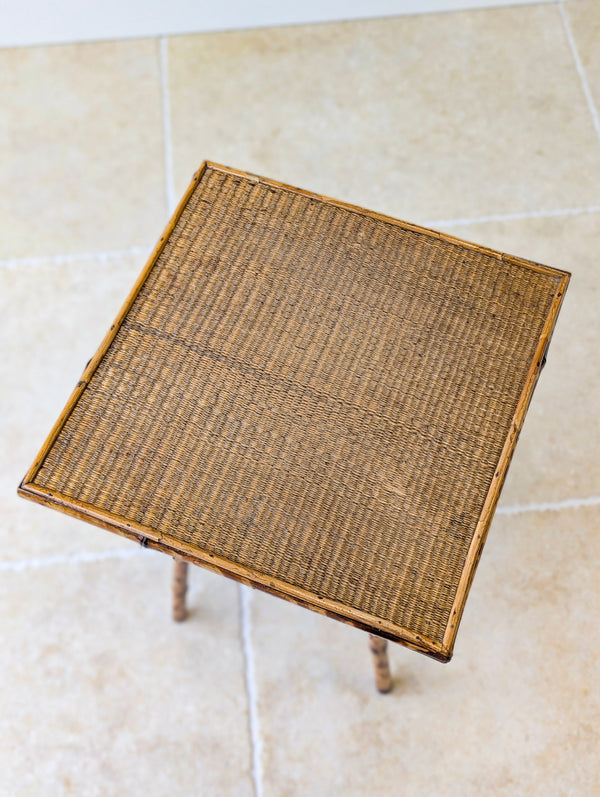 Antique Victorian Bamboo Occasional Table c.1890