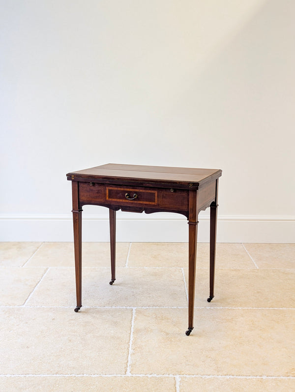 Antique Edwardian Mahogany Chess, Card & Games Table c.1910