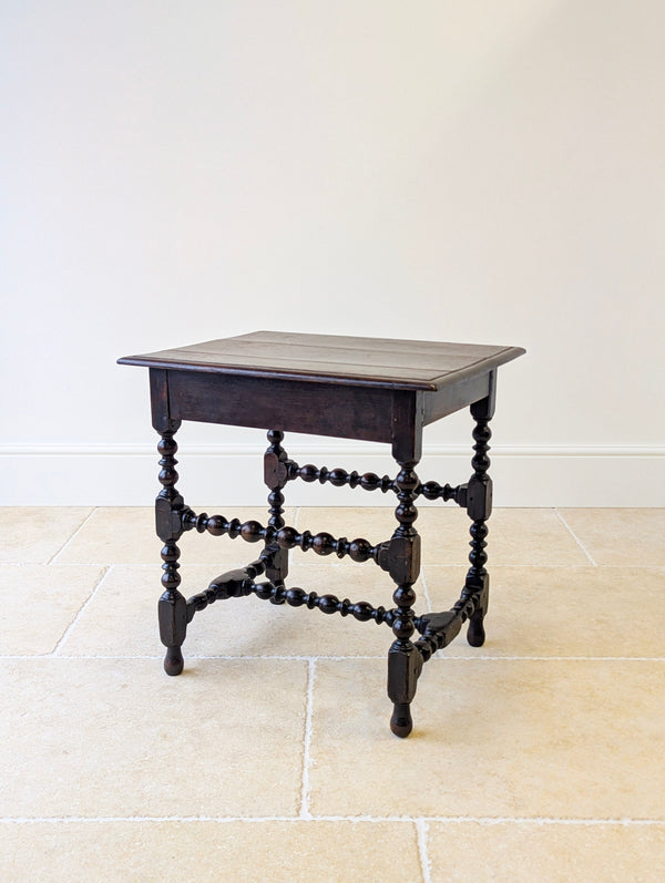 Antique English Oak Side Table c.1710