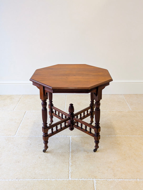 Antique Victorian Mahogany Octagonal Centre Table c.1890