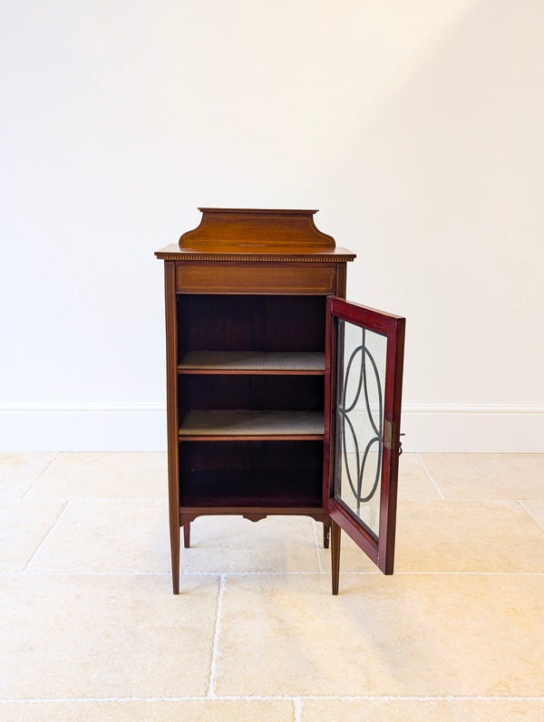 Antique Edwardian Inlaid Mahogany Glazed Display Cabinet c.1910