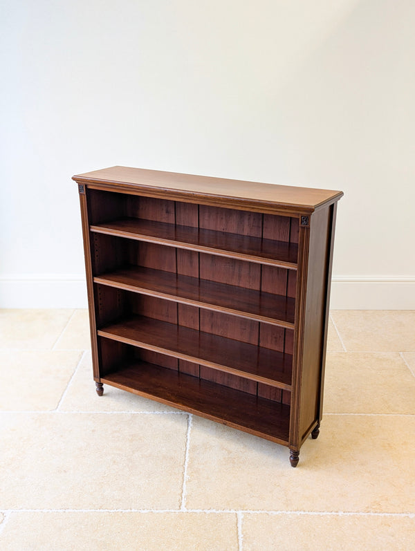 Antique Late Victorian Mahogany Open Bookcase c.1890