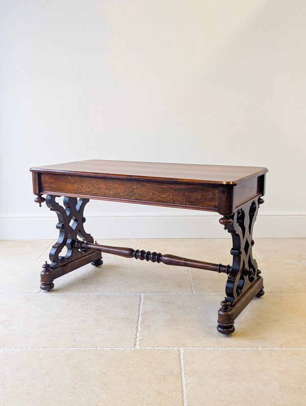 Antique Victorian Rosewood Library Table c.1870