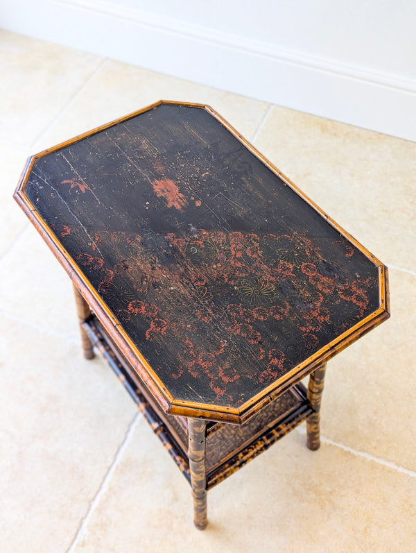 Antique Victorian Bamboo Three-Tier Occasional Table c.1890