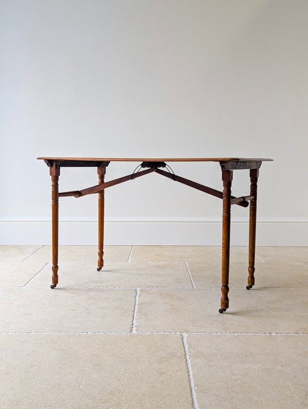Antique Edwardian Oak Folding Table c.1905