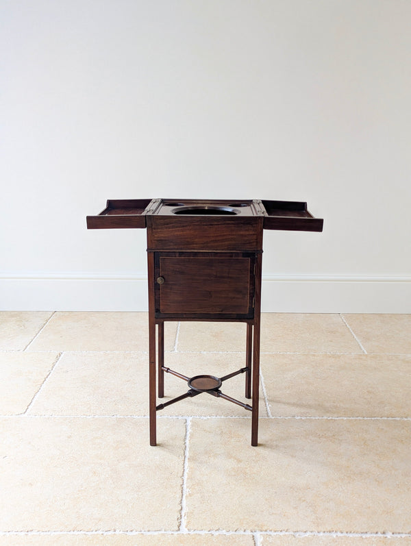 Antique Georgian Mahogany Gentleman’s Bedside Washstand c.1800