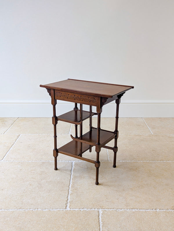 Antique Edwardian Mahogany Anglo-Japanese Pagoda Occasional Table c.1910