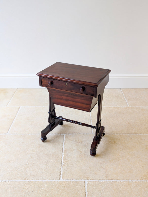 Antique Victorian Mahogany Sewing Table c.1880