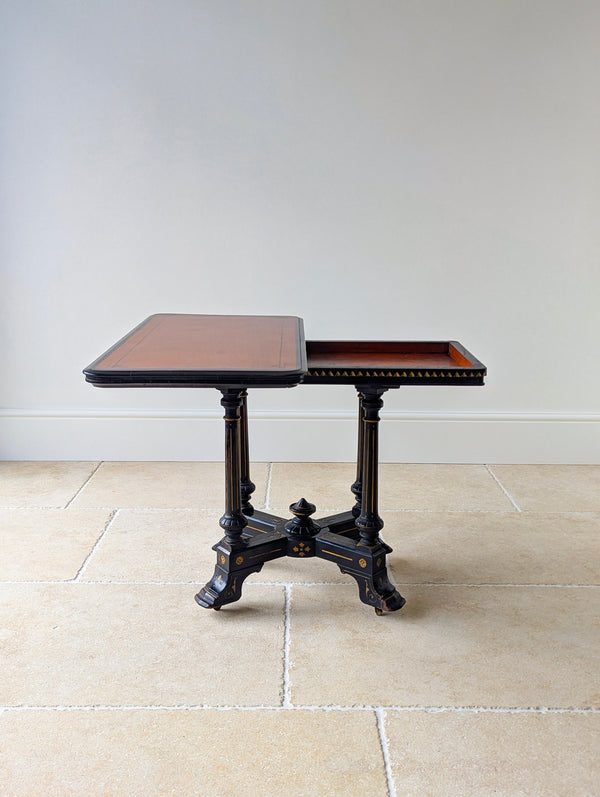 Antique Victorian Aesthetic Movement Mahogany Card Table c.1880
