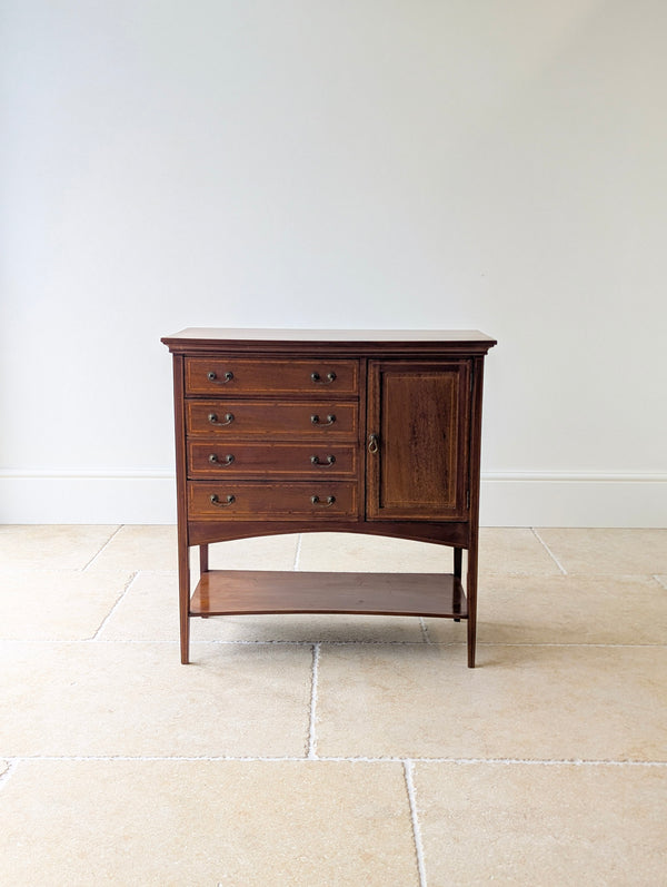 Antique Edwardian Mahogany Music Cabinet c.1910