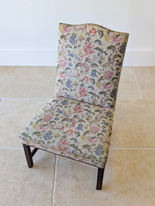 Antique Mid 19th Century Floral Mahogany Side Chair c.1850