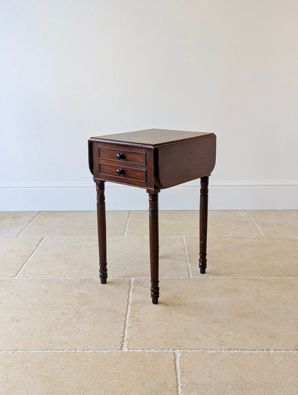 Antique Early Victorian Mahogany Pembroke Work Table c.1850