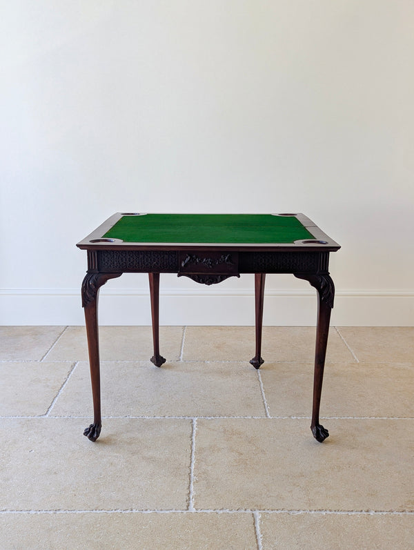Antique Edwardian Mahogany Fold-Over Card Table c.1900
