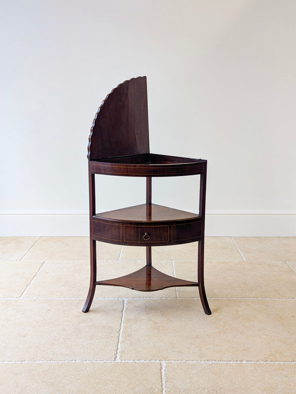 Antique Georgian Mahogany Corner Stand c.1810