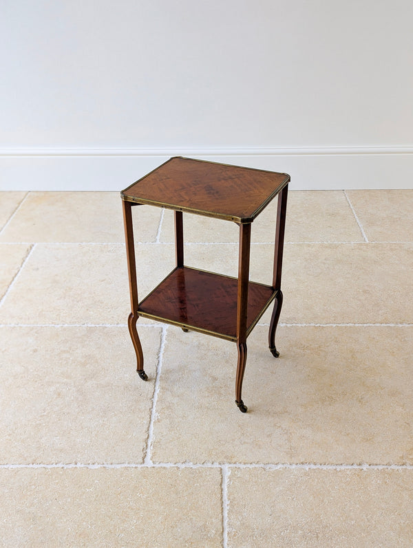 Antique Victorian Mahogany Two-Tier Occasional Table by W. Turner Lord & Co c.1880