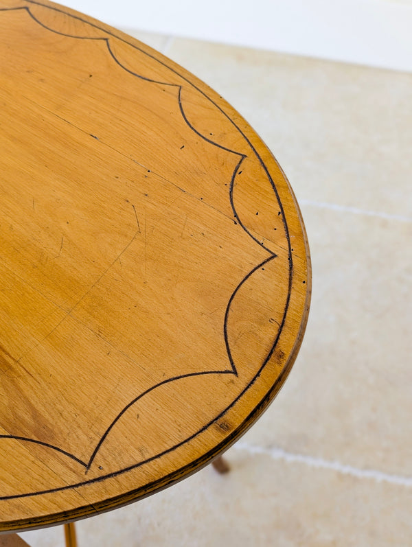 Antique Edwardian Satinwood Oval Occasional Table c.1900