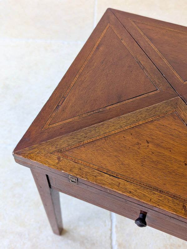 Antique Edwardian Mahogany Diminutive Envelope Card Table c.1910