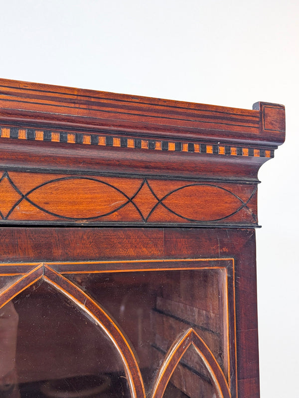 Antique Georgian Mahogany Bookcase Cabinet c.1800