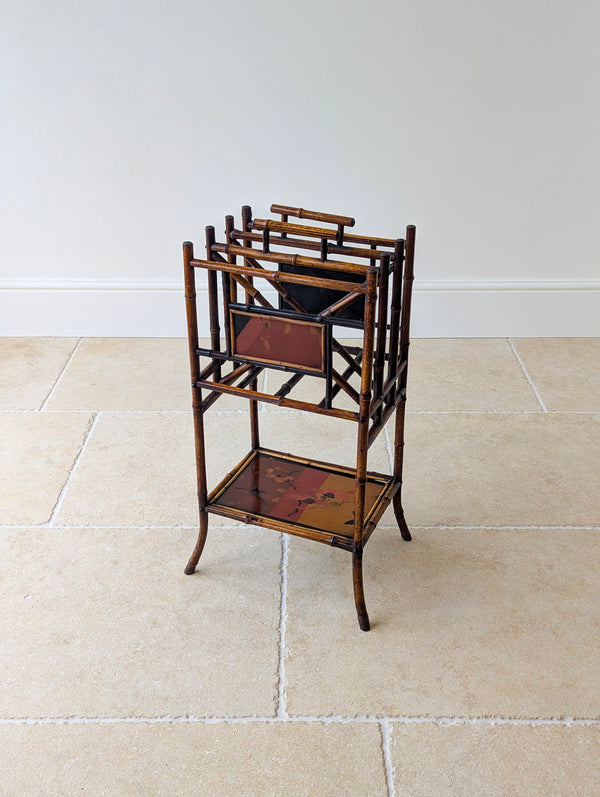 Antique Victorian Aesthetic Movement Bamboo Canterbury c.1890