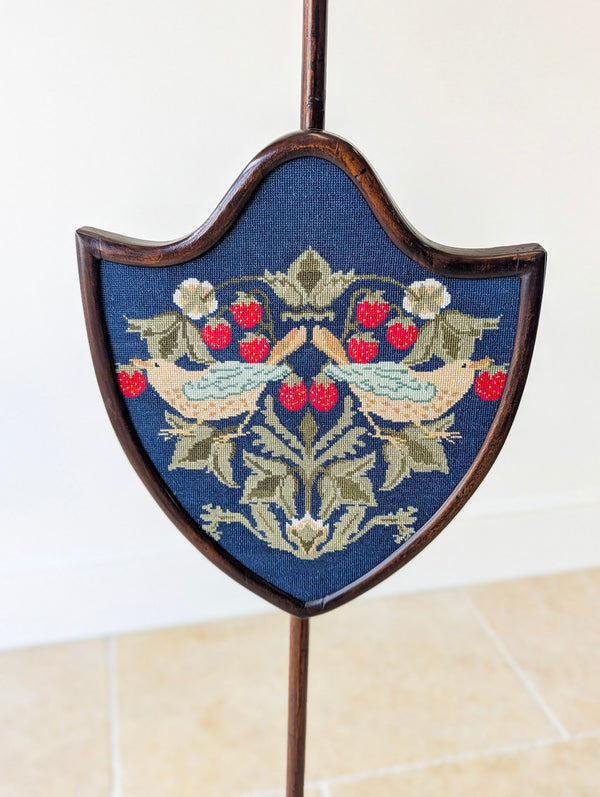 Antique George III Mahogany Tripod Pole Screen c.1800
