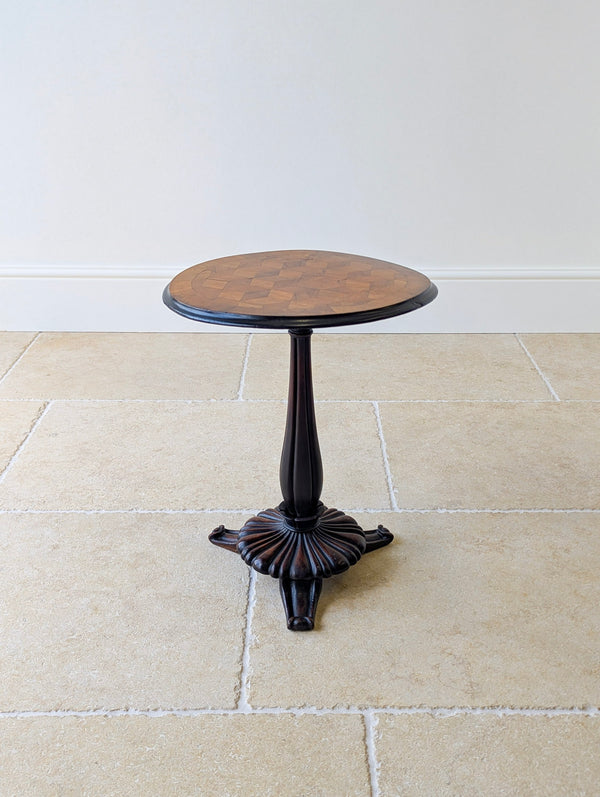 Antique William IV Walnut & Mahogany Wine Table c.1830