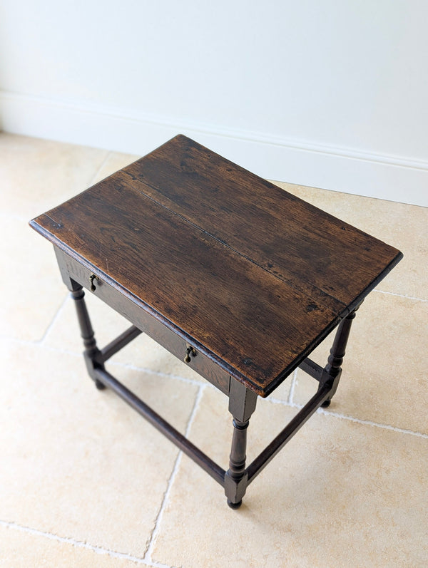 Antique William & Mary Oak Side Table c.1690