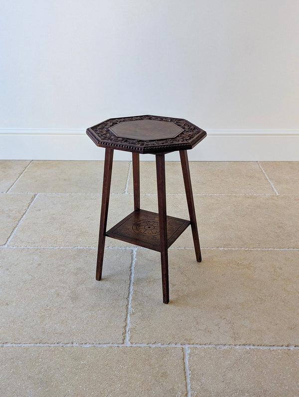 Antique Victorian Walnut Arts & Crafts Occasional Table c.1890
