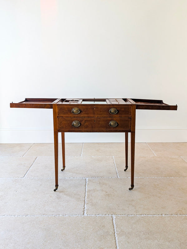 Antique Georgian Mahogany Folding Dressing Table c.1790