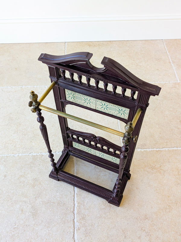 Antique Edwardian Aesthetic Movement Cast Iron Stick Stand by Coalbrookdale c.1905