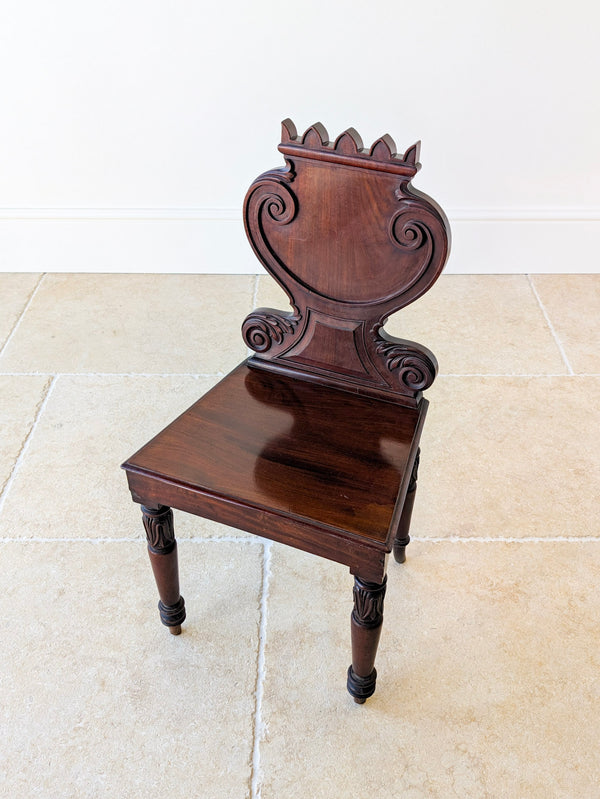 Antique William IV Mahogany Hall Chair c.1830