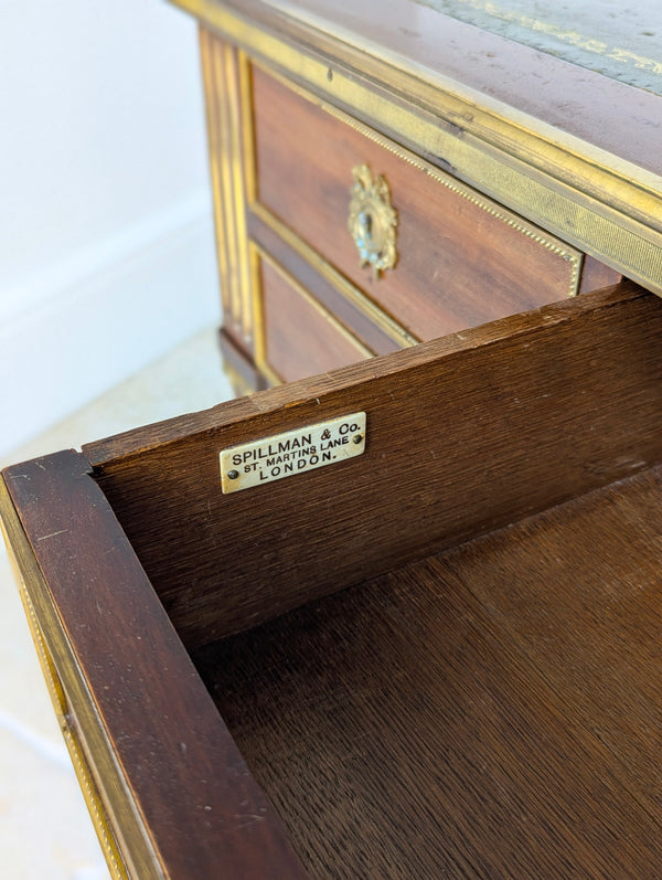 Antique Edwardian Louis XVI Style Mahogany Writing Desk by Spillman & Co. c.1910
