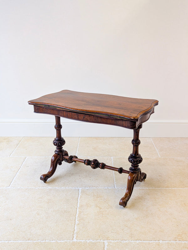 Antique Victorian Rosewood Card Table c.1860