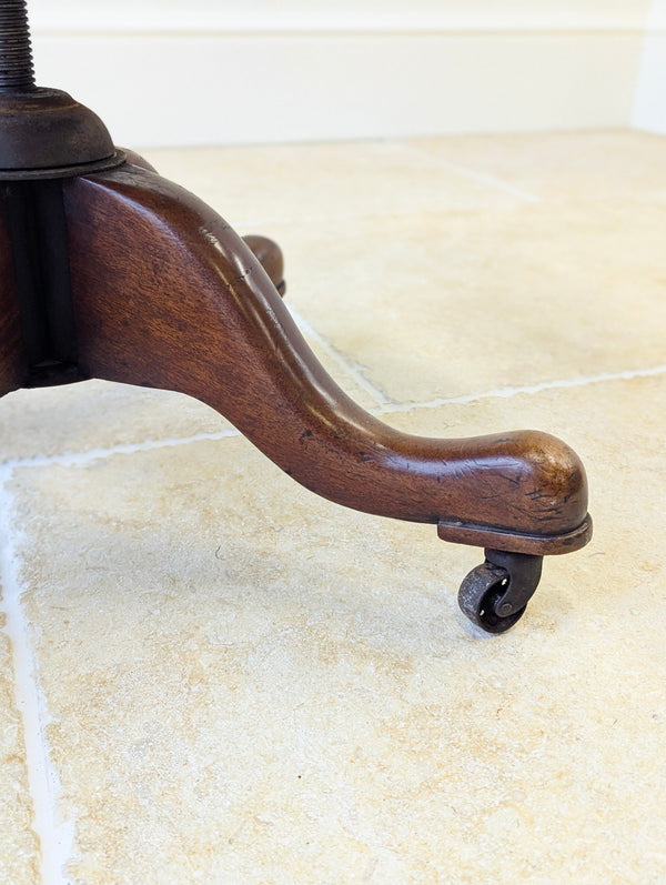Antique Edwardian Mahogany Swivel Desk Chair c.1910
