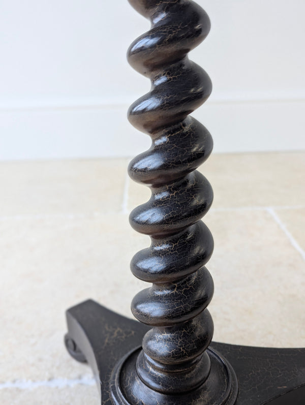 Antique Victorian Japanned Tripod Occasional Table c.1880