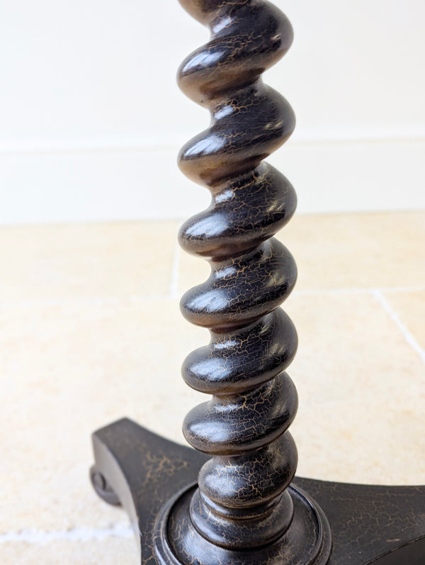 Antique Victorian Japanned Tripod Occasional Table c.1880