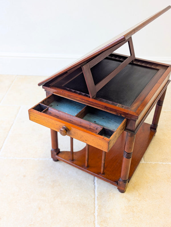 Antique Victorian Mahogany Library Chairside Reading Table c.1890