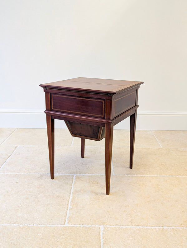 Antique Edwardian Inlaid Mahogany Metamorphic Writing Table c.1905