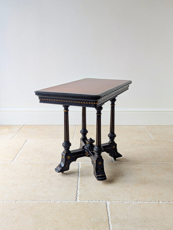 Antique Victorian Aesthetic Movement Mahogany Card Table c.1880