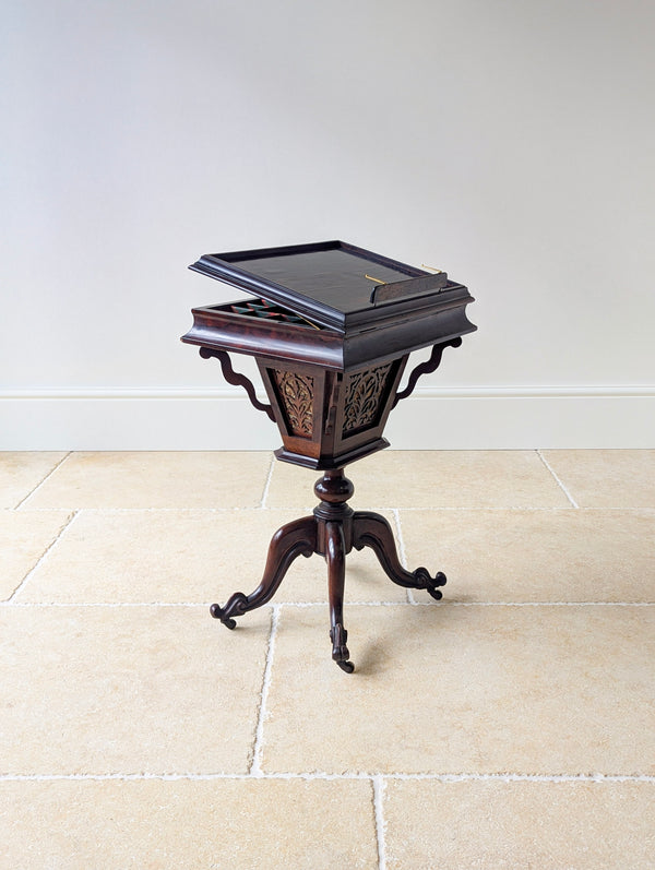 Antique Victorian Rosewood Sewing / Reading Table c.1850