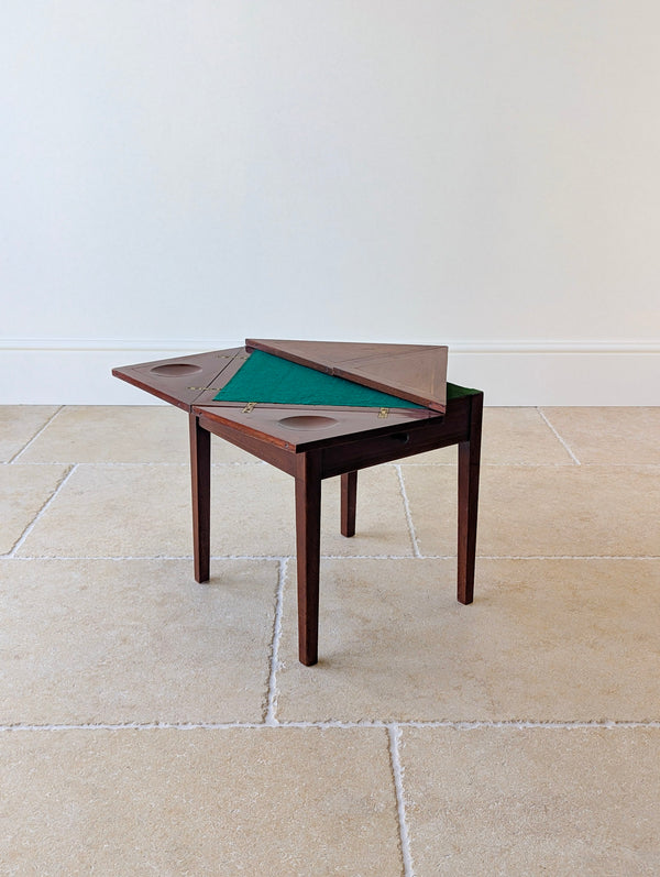 Antique Edwardian Mahogany Diminutive Envelope Card Table c.1910