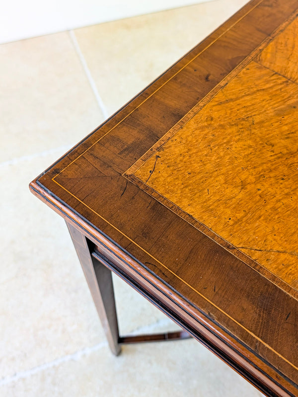 Antique George III Inlaid Mahogany & Burr Yew Occasional Table c.1790