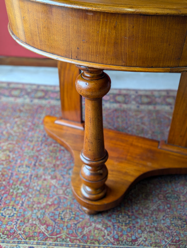 Antique Victorian Mahogany Demilune Console / Hall Table