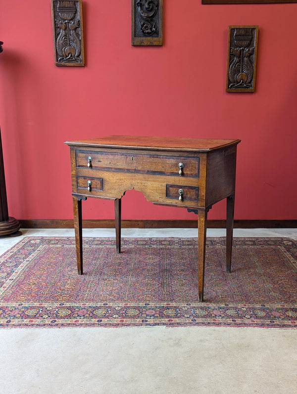 Antique 18th Century Georgian Welsh Oak Country-Made Lowboy Table