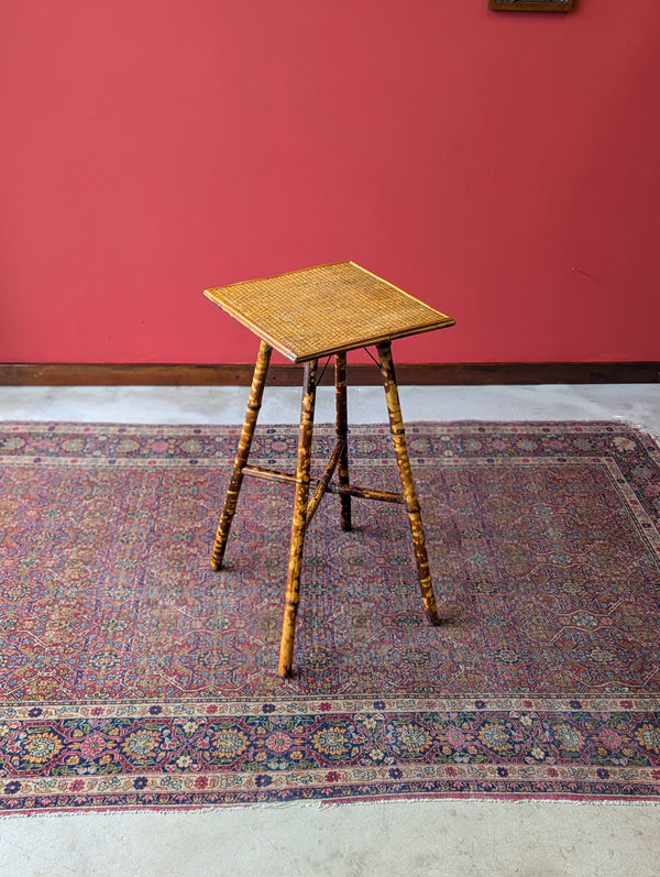 Antique Victorian Bamboo Occasional Table / Plant Stand