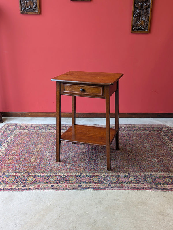 Antique Early 20th Century Oak Side Table / Bedside