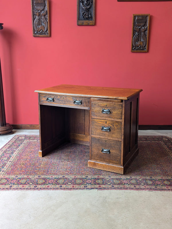 Antique Arts & Crafts Oak Writing Desk Circa 1910