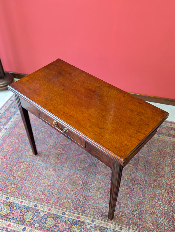 Antique Georgian Mahogany Fold Over Tea Table