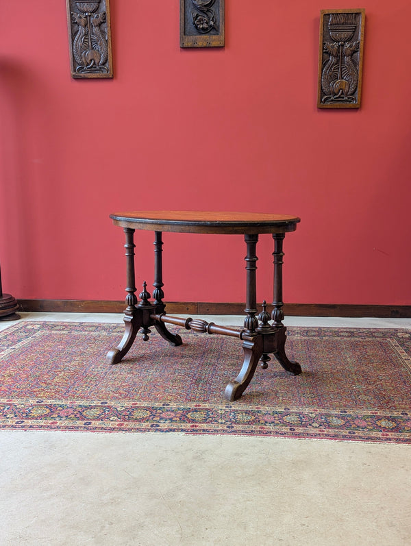 Antique 19th Century Oval Walnut Occasional Table / Coffee Table