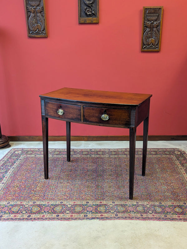 Antique Georgian Mahogany Bow Front Side Table Circa 1820